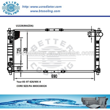 Radiateurs en plastique pour MAZDA 626/MX-6 93-97 OEM : KL20-15200E/F/G/920W8005CF/DF